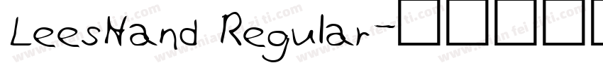 LeesHand Regular字体转换